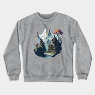 fine  mountains  classic painting. Crewneck Sweatshirt